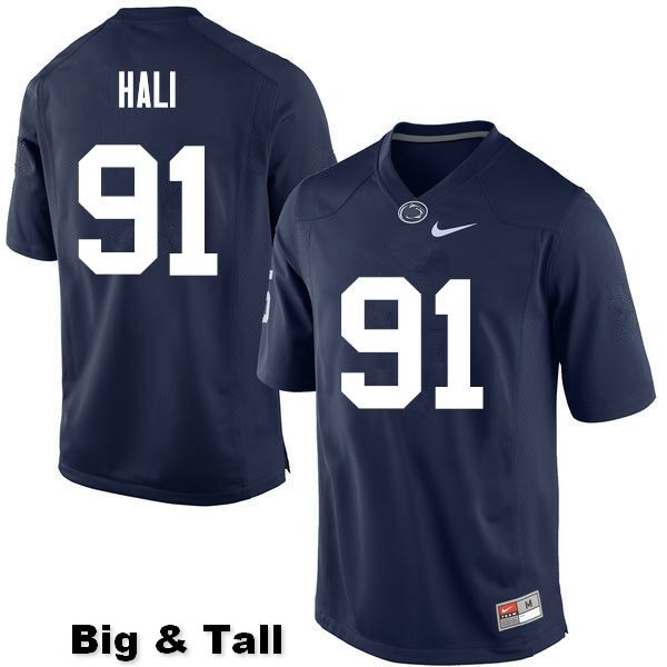 NCAA Nike Men's Penn State Nittany Lions Tamba Hali #91 College Football Authentic Big & Tall Navy Stitched Jersey POW0598AD